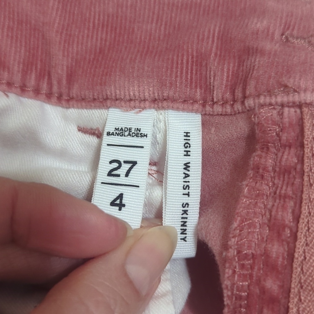 LOFT Skinny Pants in Corduroy, Color Pink Size 4/27 - Picture 15 of 15